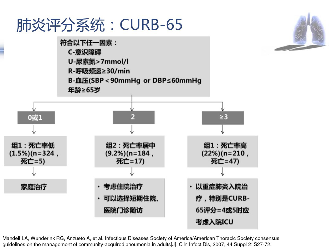 社区获得性肺炎CURB-65评分